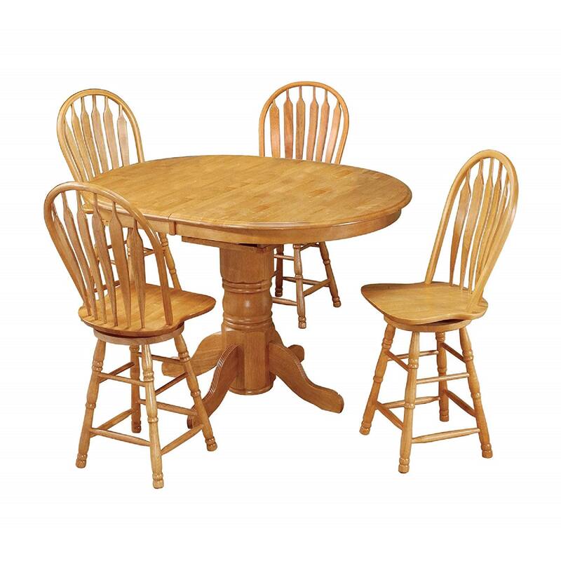 40" light oak brown swivel barstool