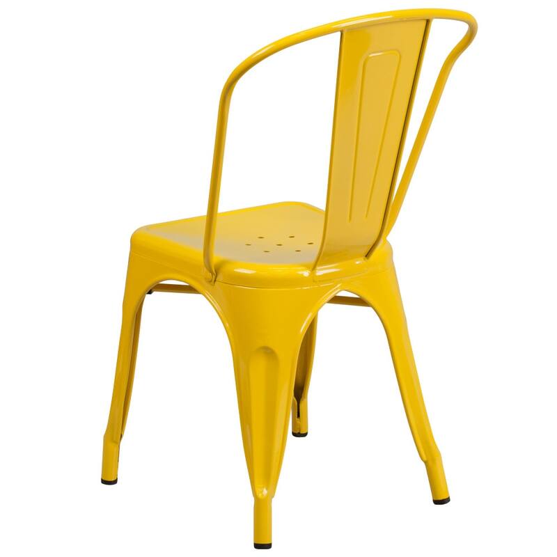 Metal Indoor/ Outdoor Stackable Bistro Chair (Set of 4)