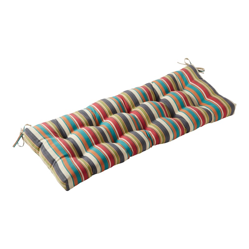 Greendale Home Fashions Global 44-inch Outdoor Swing/Bench Cushion - Sunset Stripe