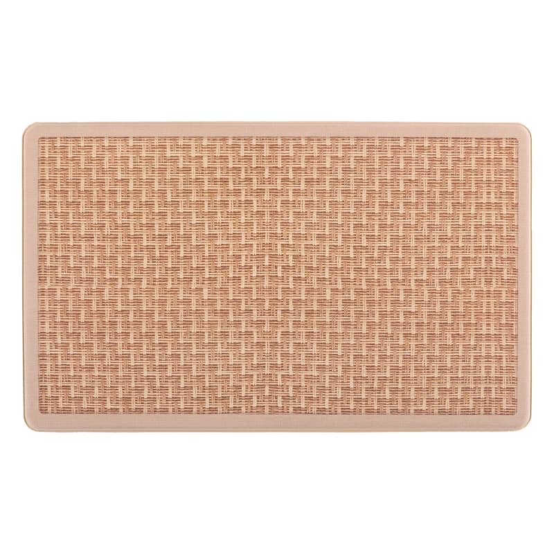 World Rug Gallery Natural Border Anti-Fatigue Standing Mat