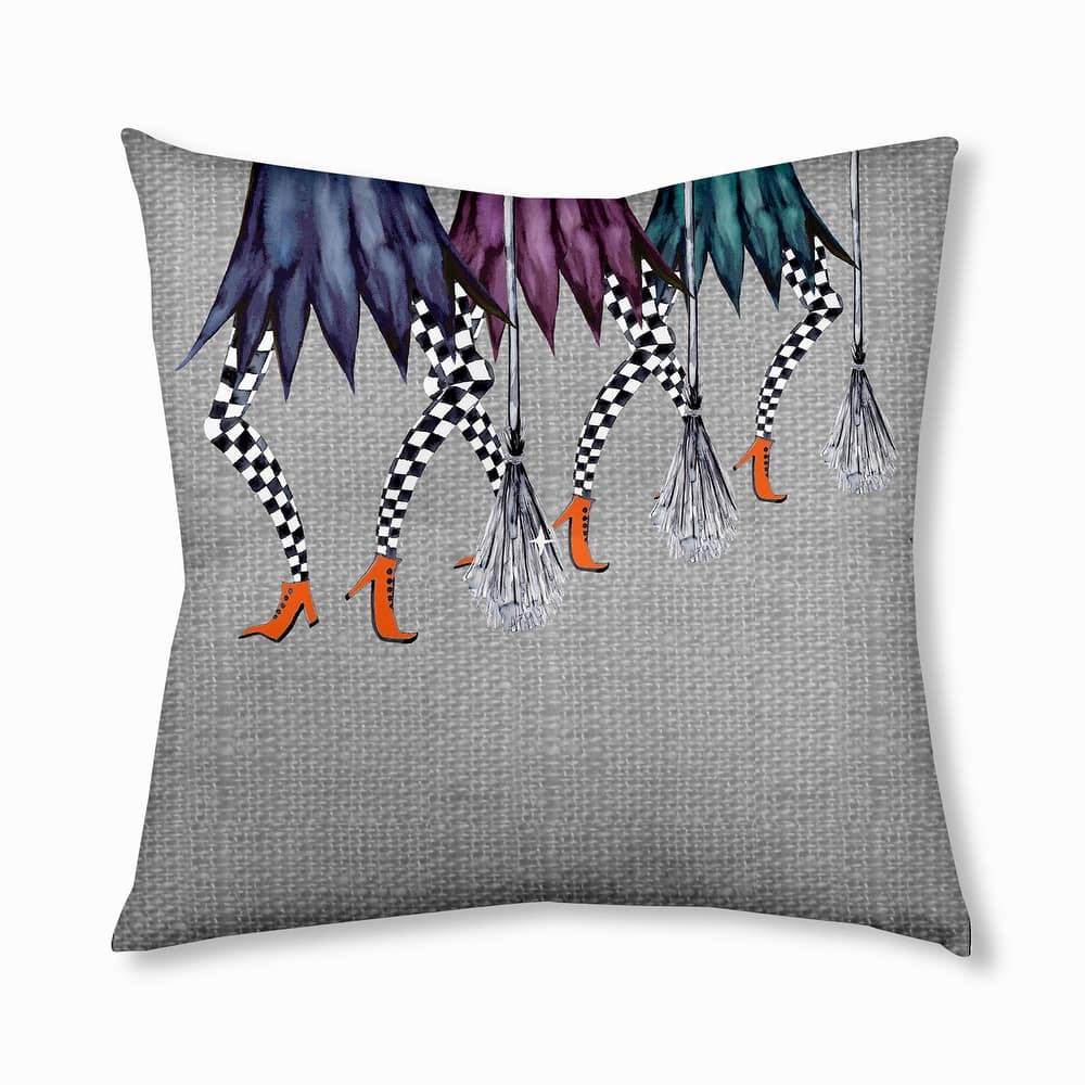 Esmerelda Trippled Halloween Design Tufted Floor Pillow