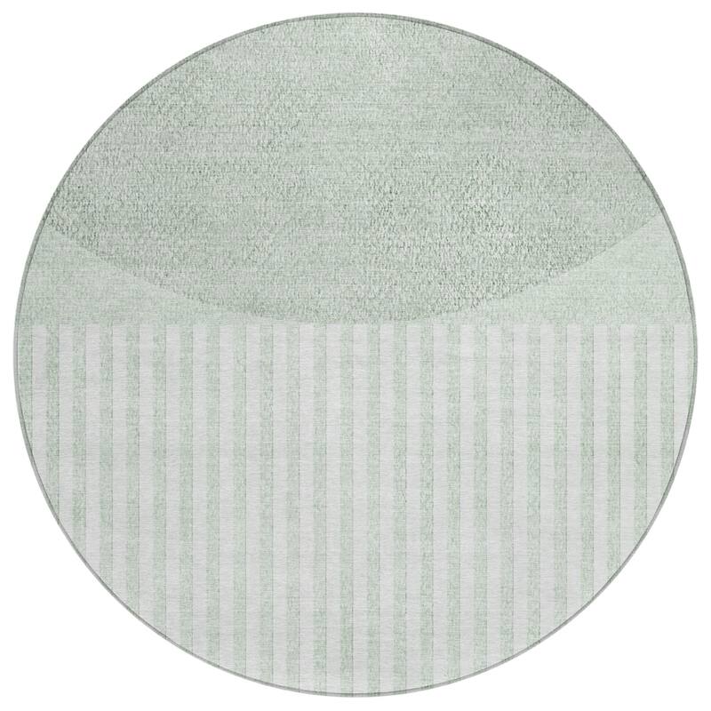 Machine Washable Indoor/Outdoor Contemporary Mod Chantille Rug