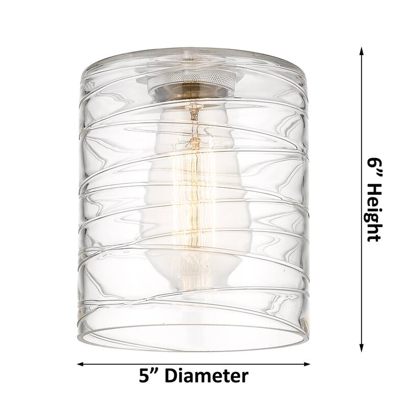Innovations Lighting Ballston Cobbleskill - 1 Light 5" Semi-Flush Mount