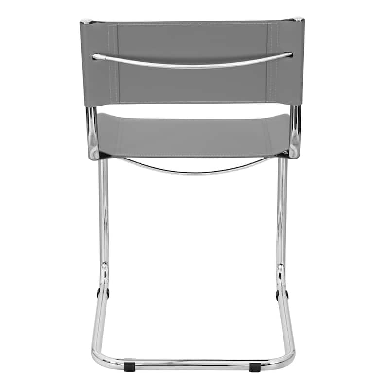 Breuer Chair Company Mart Stam Cantilever Side Chair w/ Chrome Frame (Various Bonded Leather Colors)