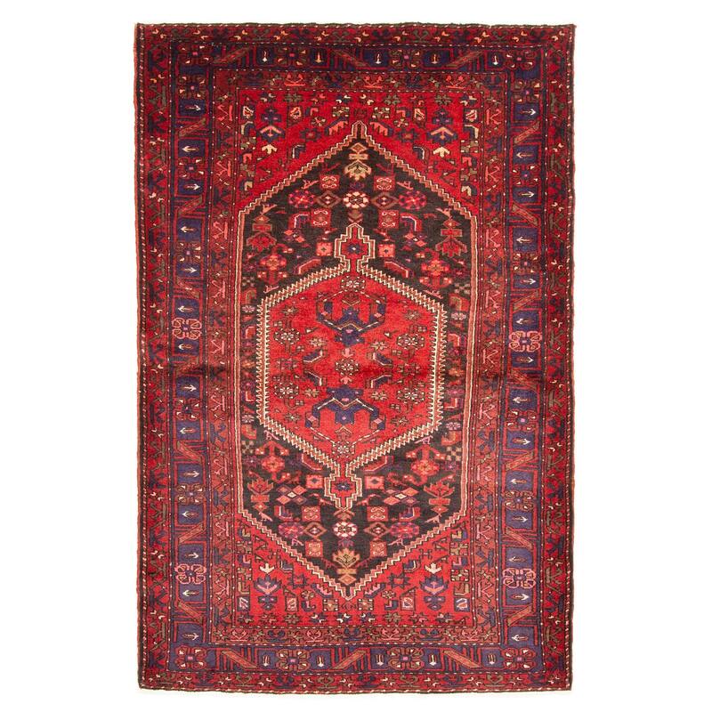 ECARPETGALLERY Hand-knotted Anadol Red Wool Rug - 4'9 x 7'6