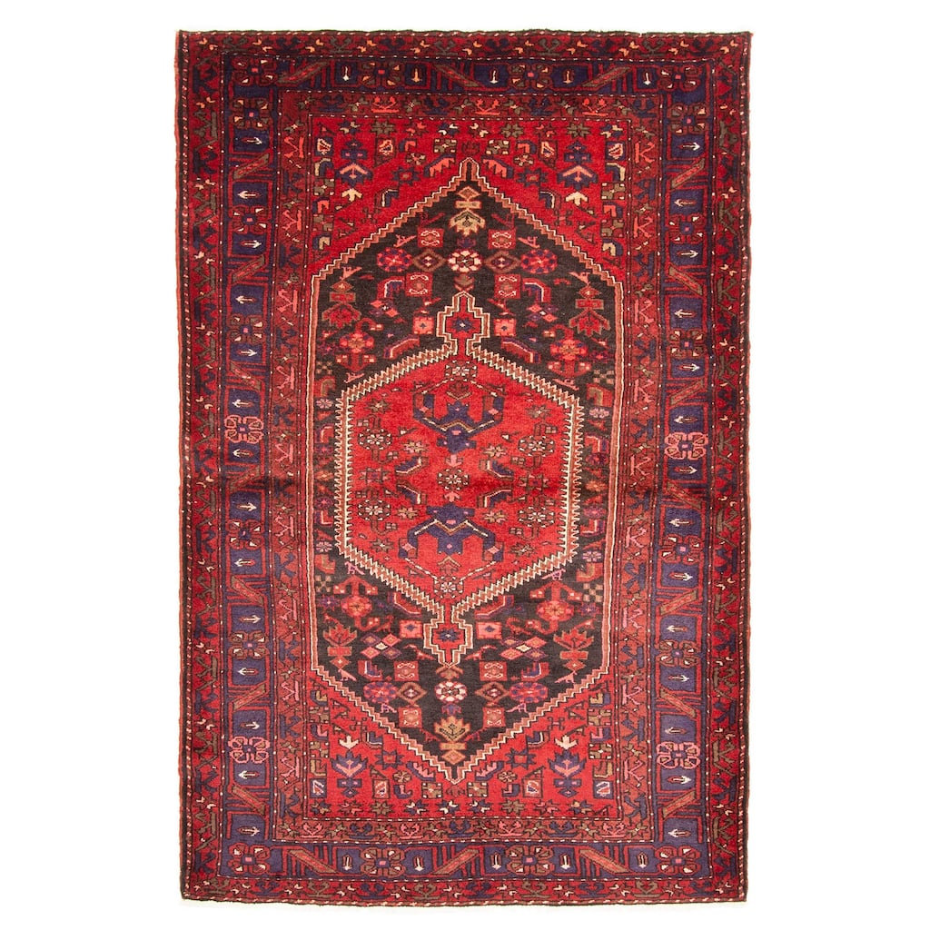 ECARPETGALLERY Hand-knotted Anadol Red Wool Rug - 4'9 x 7'6