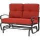 preview thumbnail 14 of 38, Nista 2 Person Outdoor Patio Glider Garden Bench Rocker Chair by Havenside Home