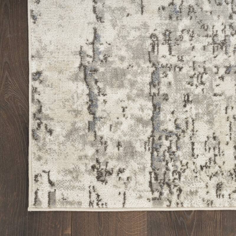 Power Loomed Abstract Modern Area Rug - 90' X '26' X '0.32