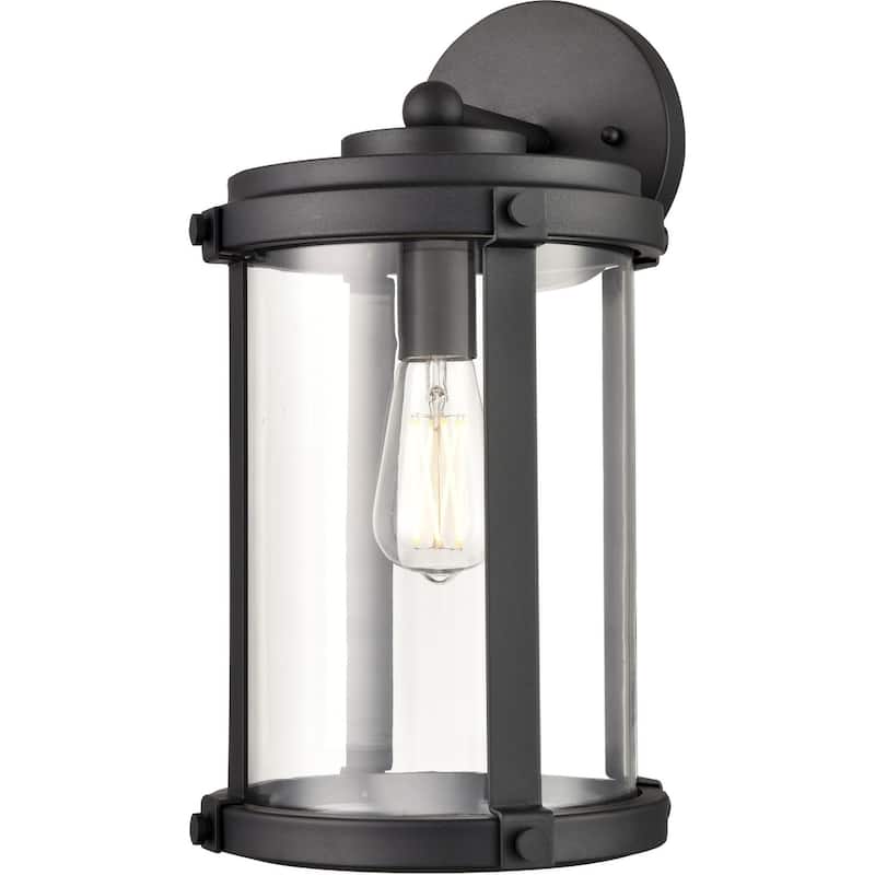 Millennium Lighting 290101 17" Tall Outdoor Wall Sconce with Clear - Textured Black