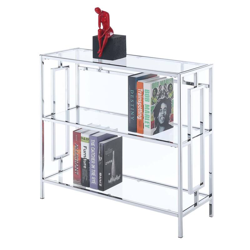 Convenience Concepts Town Square Chrome 3 Tier Bookcase