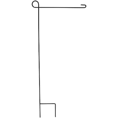 Metal Garden Flagpole - 36.5" - Black - 36.5