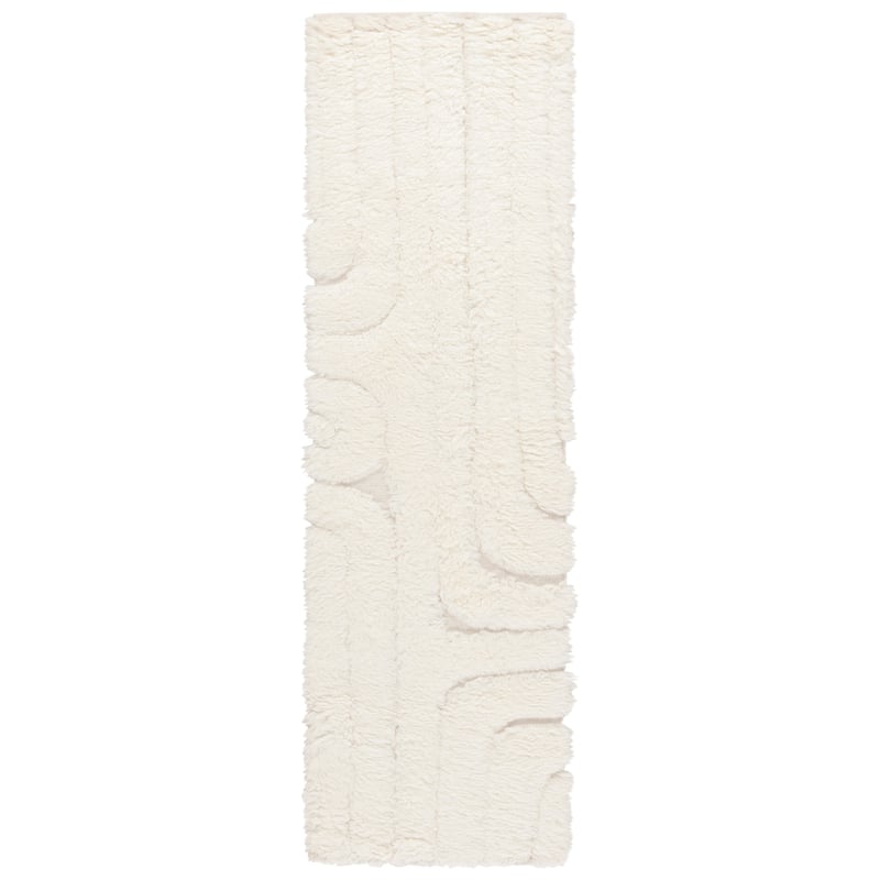 SAFAVIEH Hand-Woven Manhattan Frutuosa Modern & Contemporary Wool Rug - 2'3" x 8' Runner - Ivory