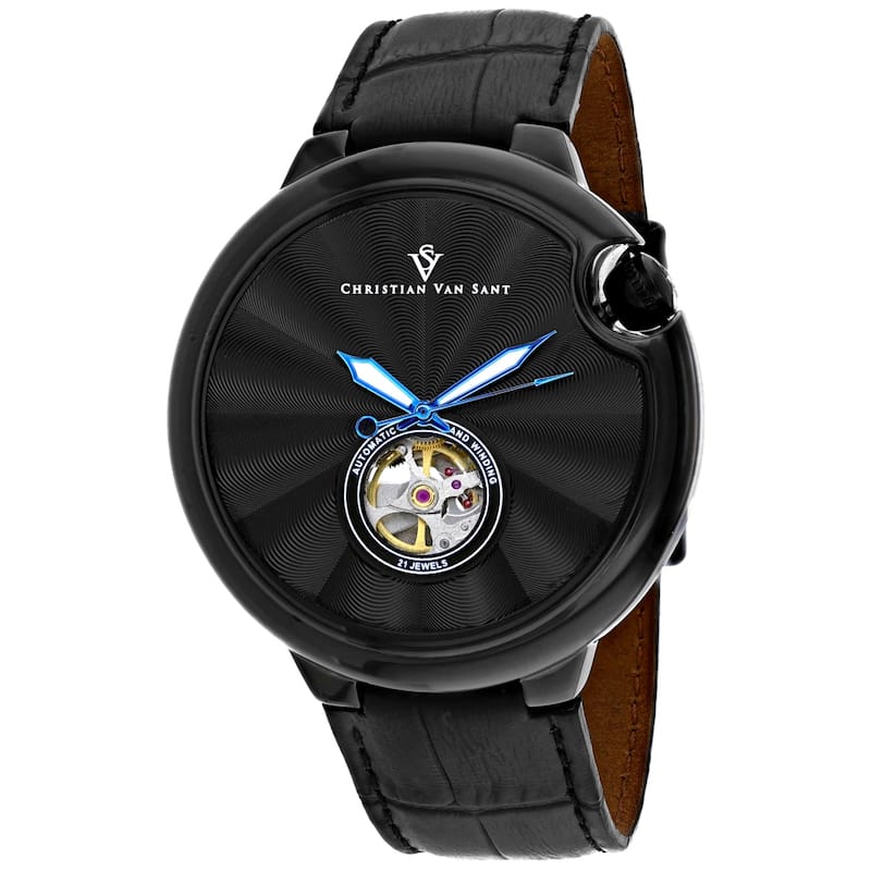 Christian Van Sant Men's Cyclone Automatic Black Dial Watch - CV0145 - 6 (36)