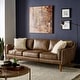 preview thumbnail 2 of 9, Darius Tan Oxford Leather Sofa by iNSPIRE Q Modern