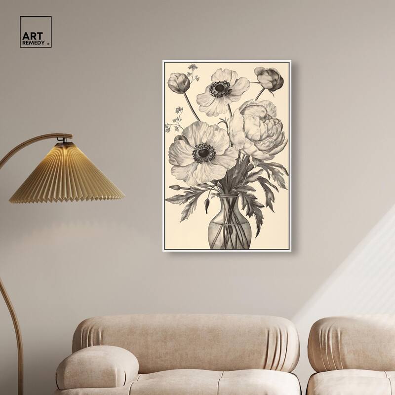 Vase of Vellum Canvas by Art Remedy