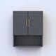 preview thumbnail 6 of 11, Meble Furniture Madera 07 Over the Toilet Cabinet (20"W x 24"H) - Modern Matte Finish Bathroom Storage Gray