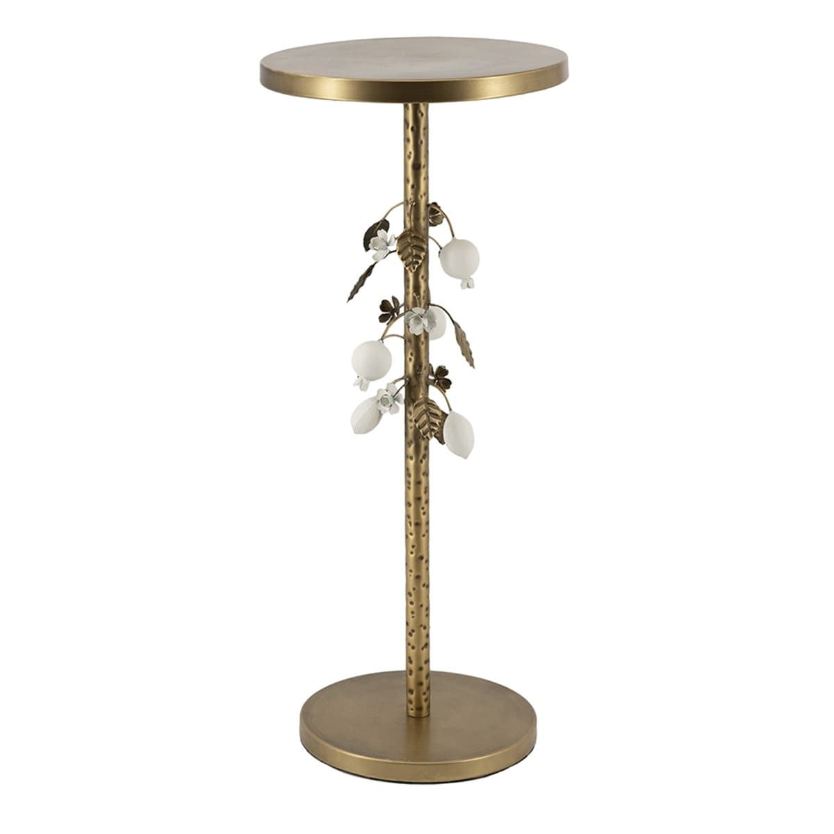 Gold White Tea Table Sofa Table Side Table for Living Room, Simple End Table Accent Table Cocktail Table