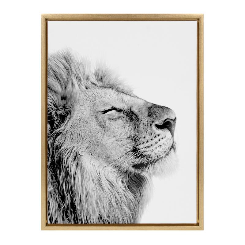 Kate and Laurel Sylvie Self Actualizing Lion Canvas by Amy Peterson