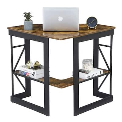 Corner Computer Desk with Keyboard Tray