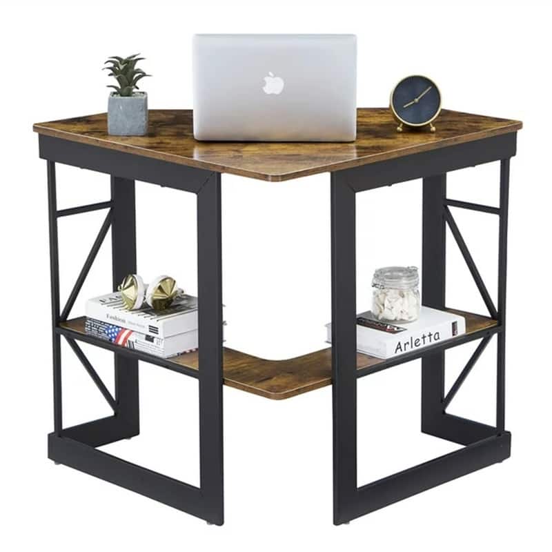 Corner Computer Desk with Keyboard Tray