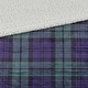preview thumbnail 2 of 5, Woolrich Brewster Blue/ Green Oversized Printed Mink to Berber Heated Throw