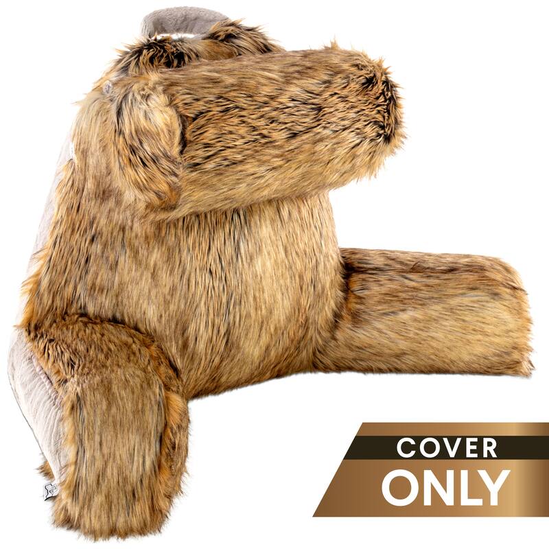XXL Husband Pillow Cover Only - Ultra Rare Baby Backrest Pillowcase Set, 2-tone Reversible Double Sided Fabulous Faux Fur