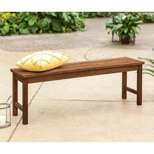 Surfside 53 Inch Acacia Outdoor Bench By Havenside Home Overstock 20881862 Grey Wash