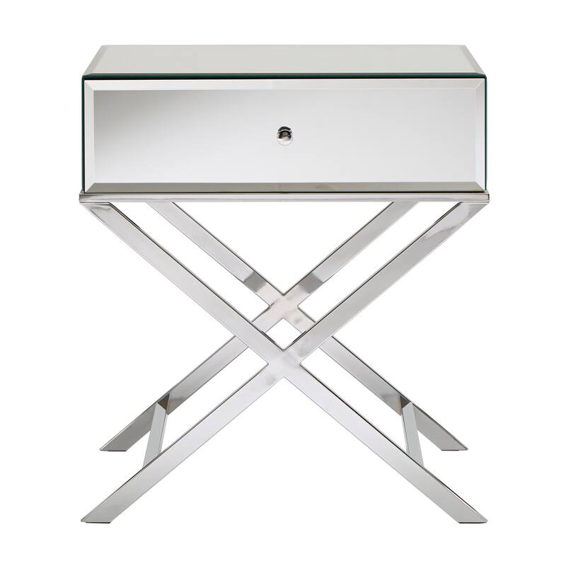 Camille X Base Mirrored Accent Campaign Table by iNSPIRE Q Bold