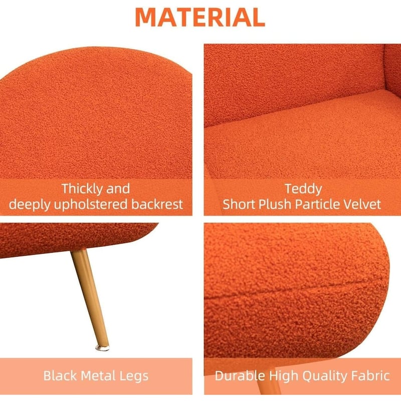 XINMICS Modern Accent Chair Upholstered Armchair for Living Room, Bedroom
