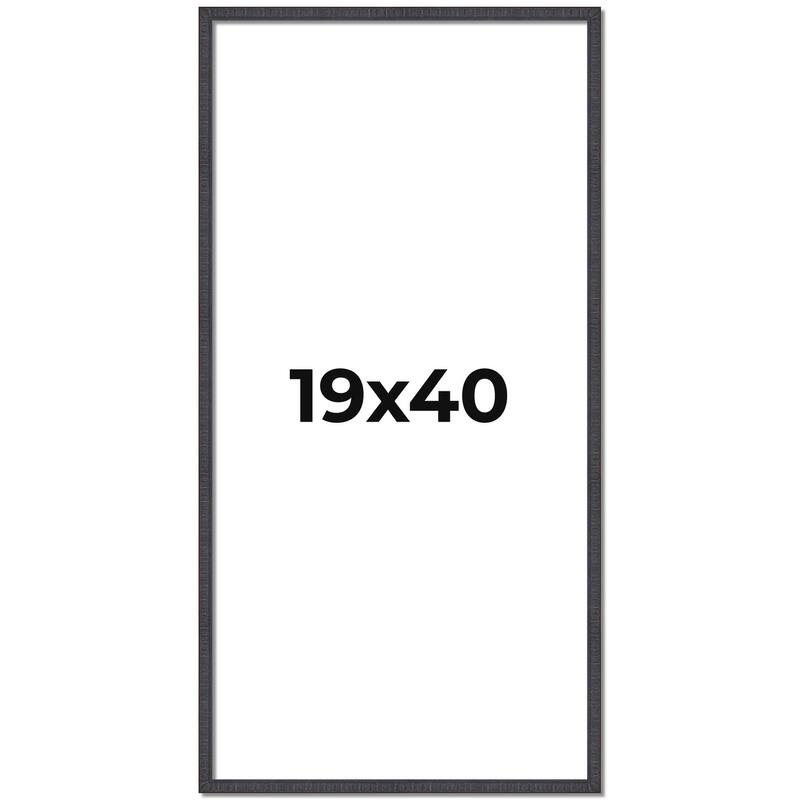 19x40 Frame Brown Solid Wood Picture Frame - Complete Modern Photo