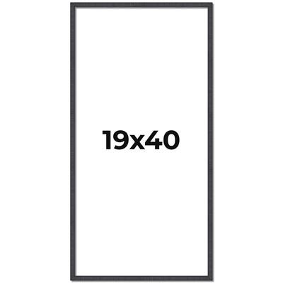 19x40 Frame Brown Solid Wood Picture Frame - Complete Modern Photo