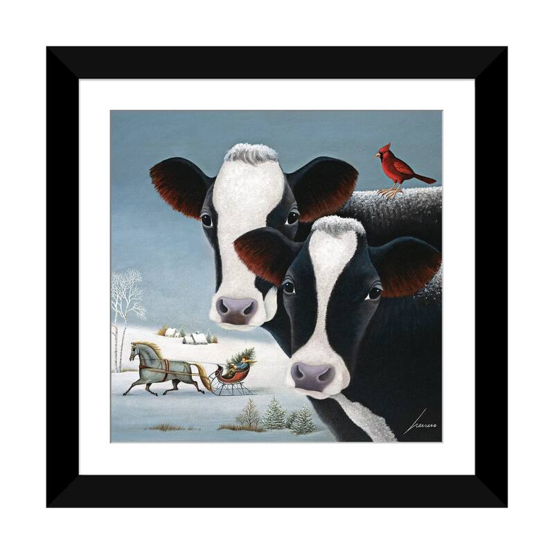 iCanvas "Winter Watch" by Lowell Herrero - Black - 24x24x1