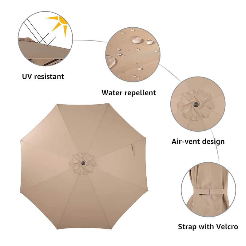 11ft Patio Market Umbrella with Crank