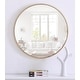 preview thumbnail 6 of 186, Carson Carrington Labbemala Metal Frame Round Mirror 28" Diameter - Brass