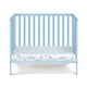 preview thumbnail 4 of 4, Versatile Baby Blue Mini Crib with Included Mattress Pad