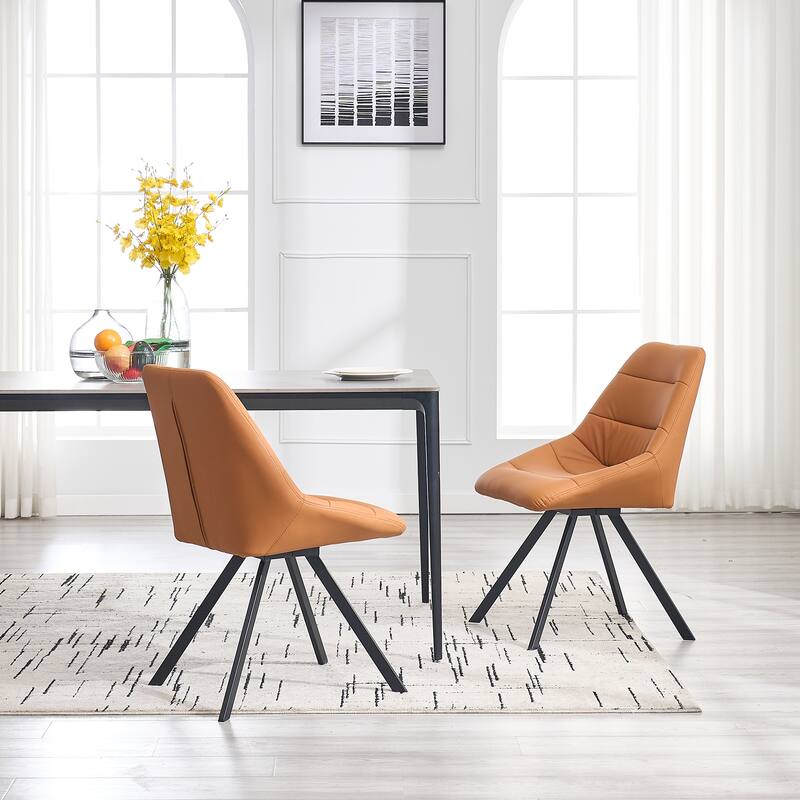 Dining Chair,Thickened Fabric Chairs With Metal Legs Set Of 2
