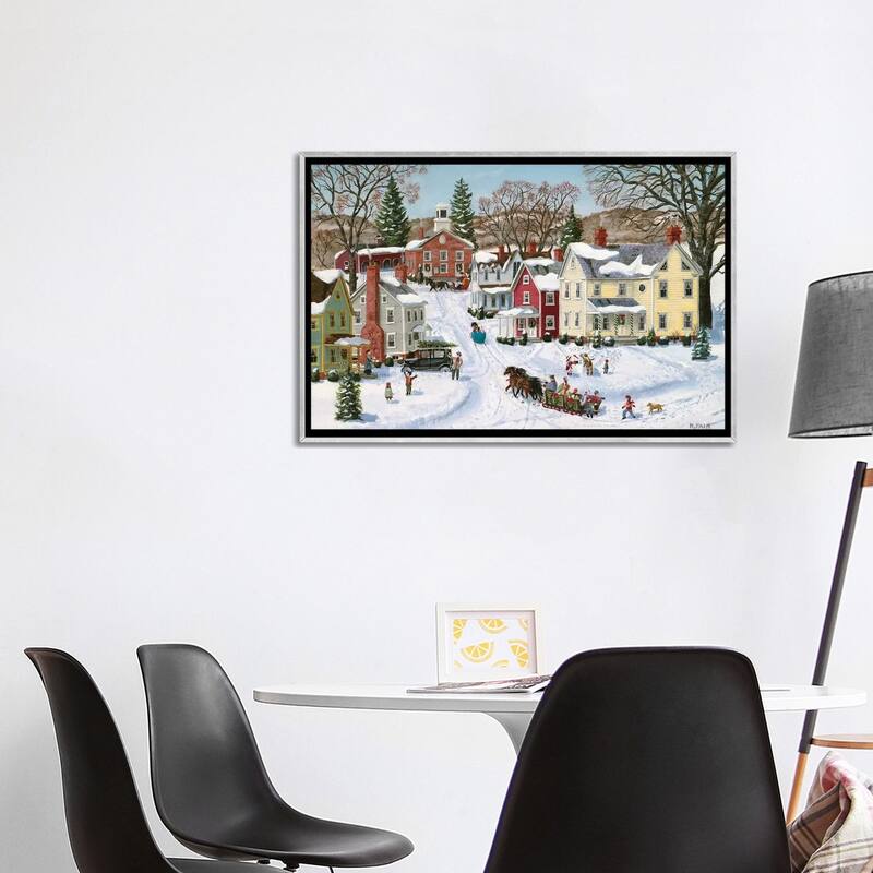 iCanvas "Christmas Sleigh" by Bob Fair Framed