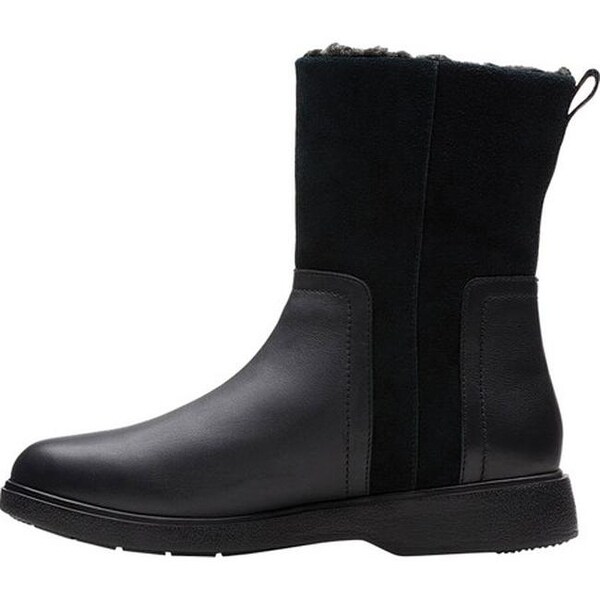 clarks mid calf black boots