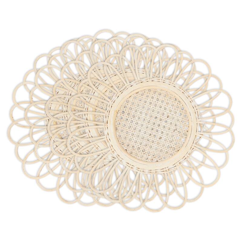 Spiral Loops Rattan Placemat (Set of 4) - 15"x15"