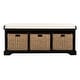 preview thumbnail 2 of 8, SAFAVIEH Lonan Black/ White Storage Bench - 47" x 16.1" x 19.9"