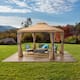 Skyline Fabric Gazebo by Christopher Knight Home - Nutmeg
