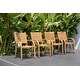 preview thumbnail 5 of 13, Tottenville Outdoor Patio FSC Certified Wood Stackable Chairs 2 or 4pc by Havenside Home