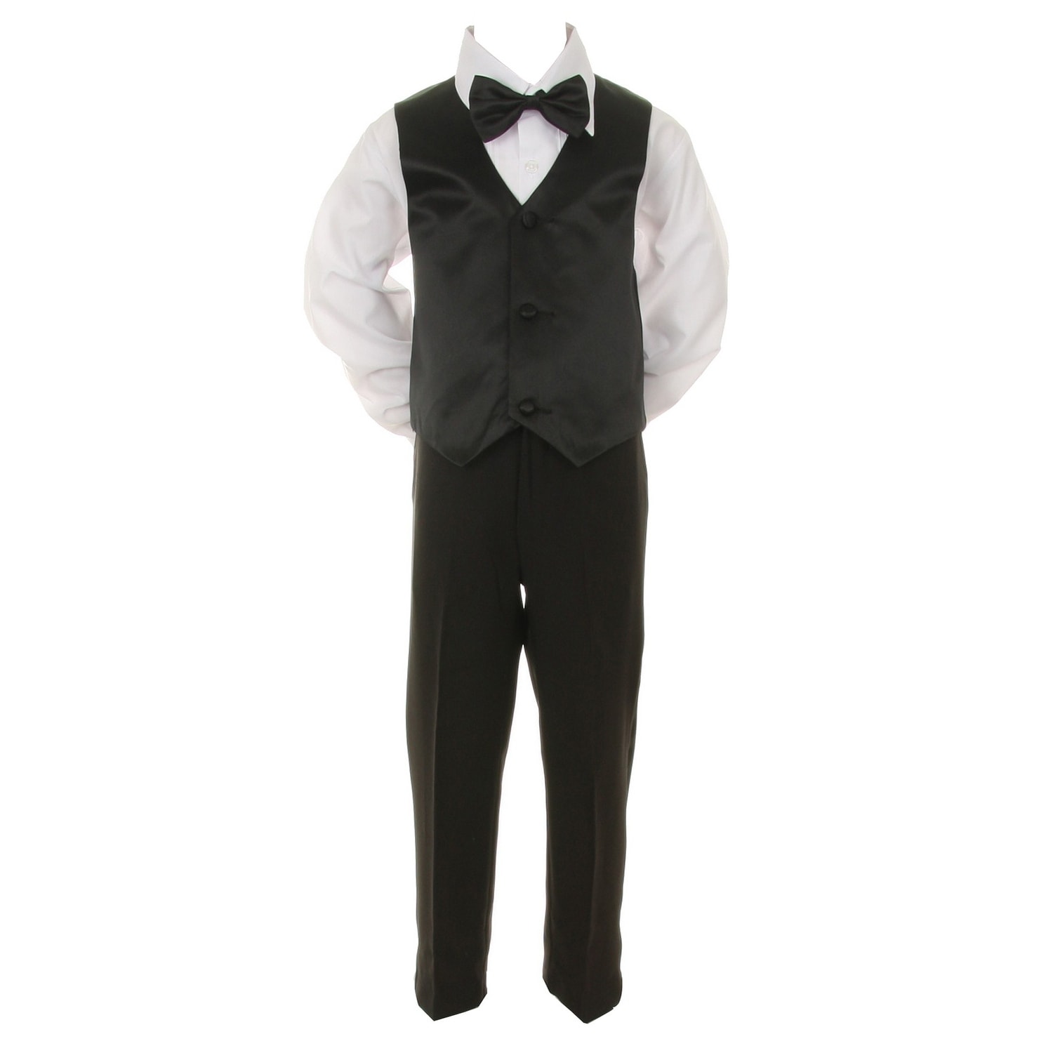 Shop Rain Kids Baby Boys Black Jacket Pants Vest Bow Tie Special
