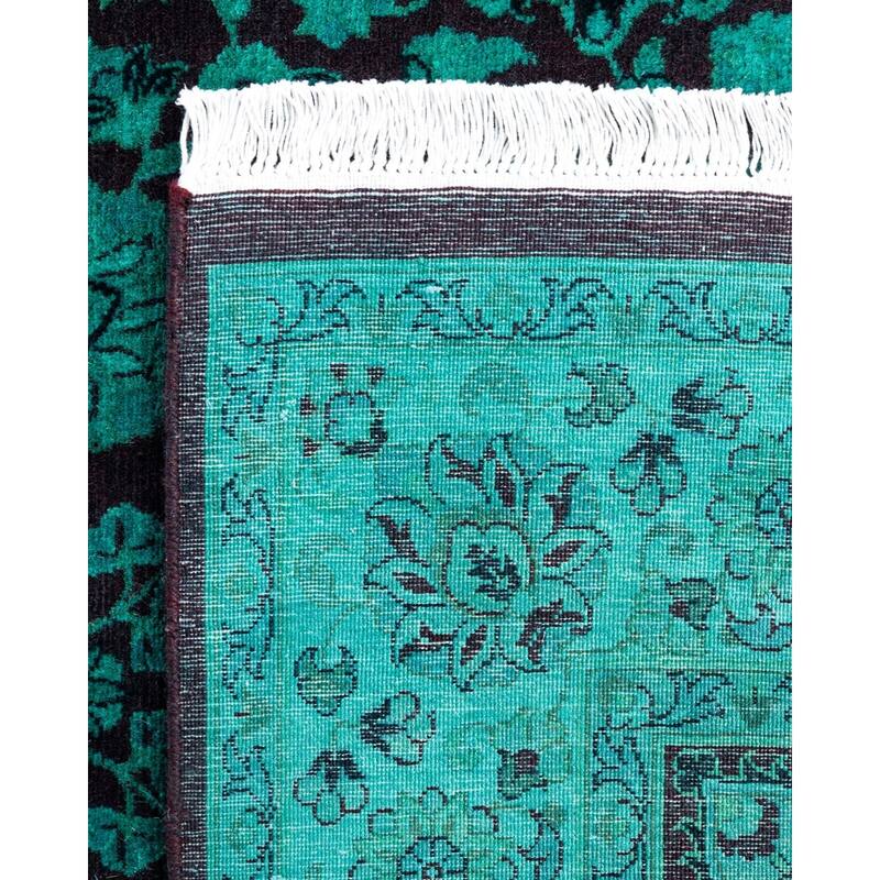 Fine Vibrance One-of-a-Kind Hand-Knotted Area Rug - Blue, 4' 2" x 6' 5" - 4' 2" x 6' 5"