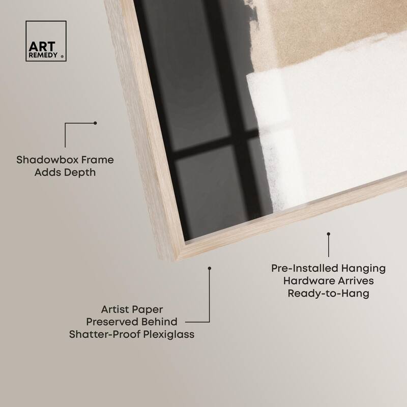 Beige and Black I Shadowbox by Art Remedy