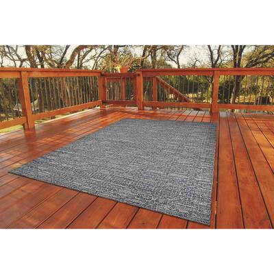 Fresque Rainstorm Gray Indoor/Outdoor Area Rug