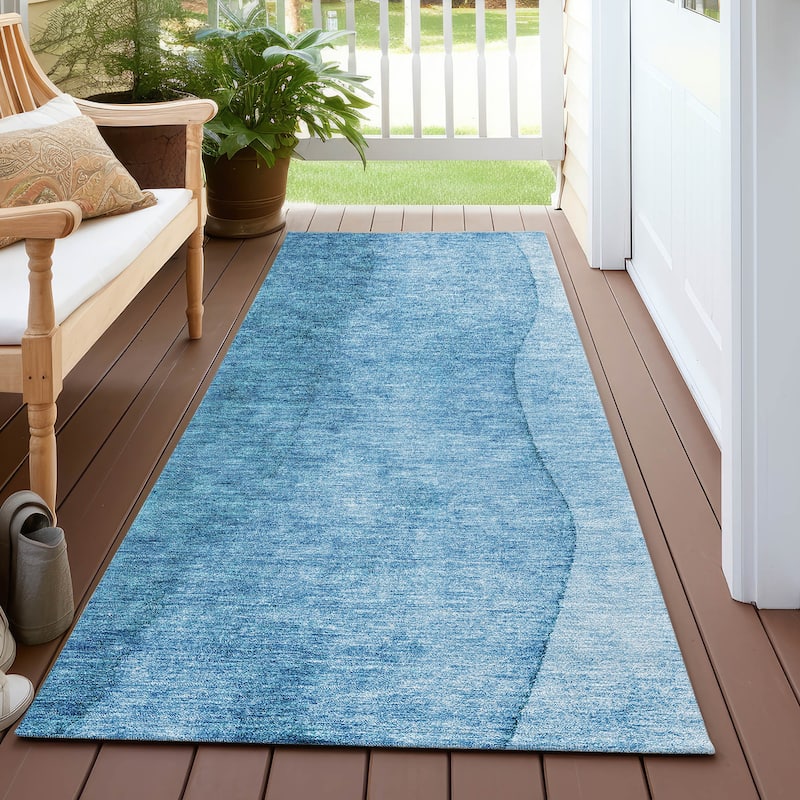 Machine Washable Indoor/ Outdoor Chantille Contemporary Ombre Rug