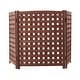 preview thumbnail 12 of 36, 3-Panel Outdoor Air Conditioner Fence Screen, Outside Wood Privacy Fence, 32" W x 38" H