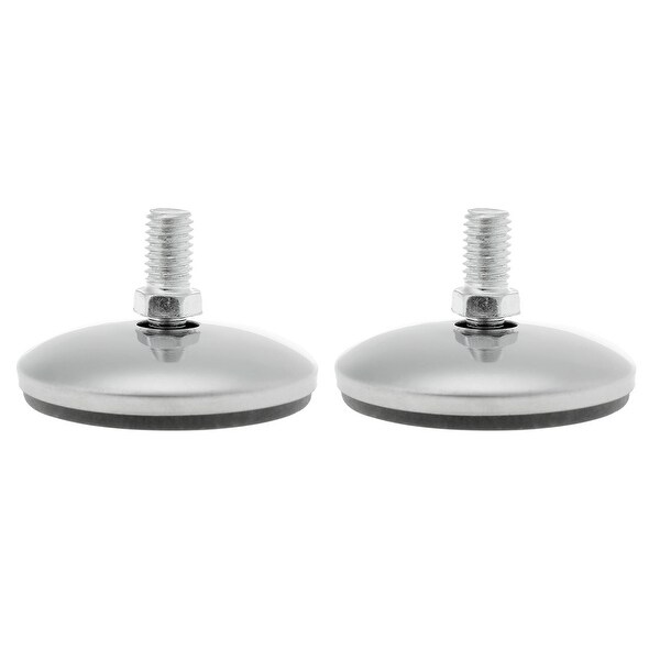 M8 x 10 x 50mm Screw On Leveling Feet Adjustable Leveler Floor Protector for House Furniture Table Chair Leg 2pcs