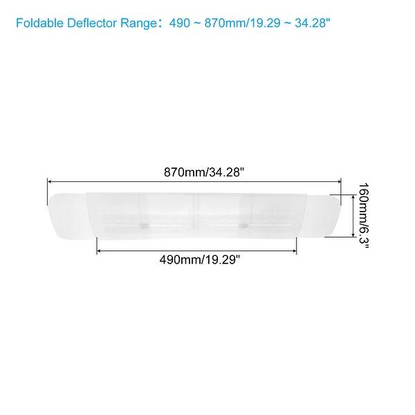 Plastic Adjustable Air Conditioner Deflector Telescopic Windshield